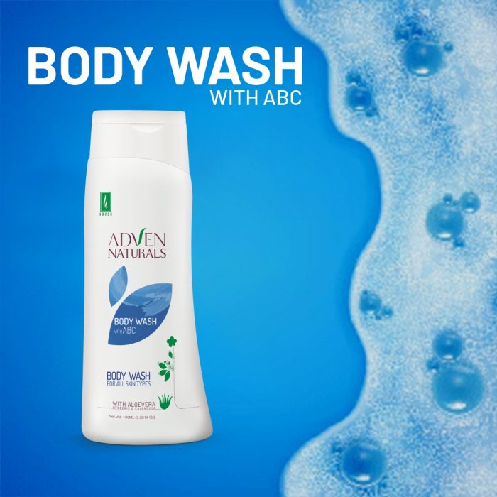 Adven Naturals of body wash with ABC