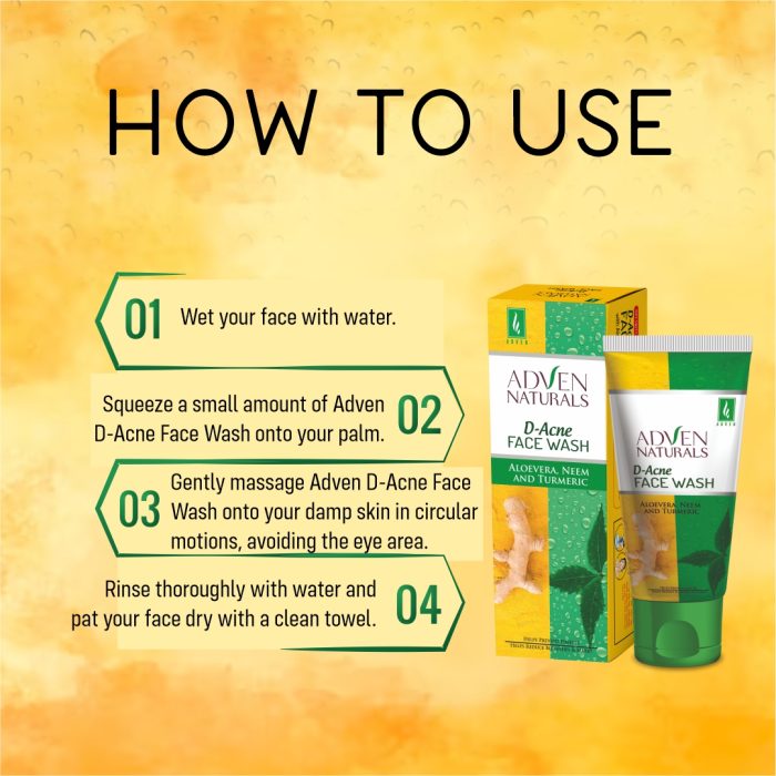 How to use D-Acne face wash