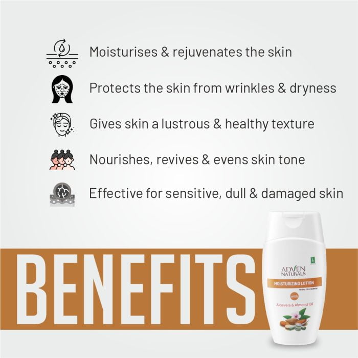 benefits of moisturizing lotion with aloevera & Almond oil