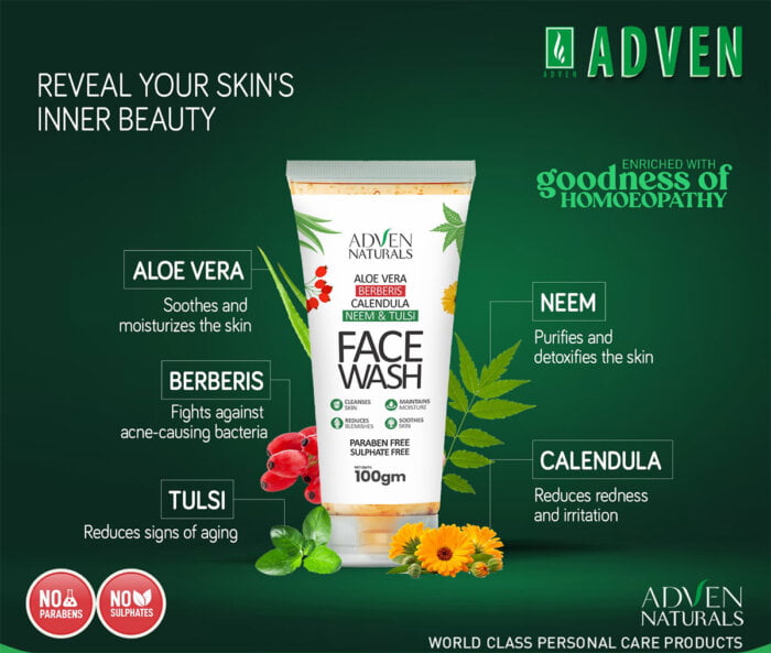 Sulphate free facewash ingredients